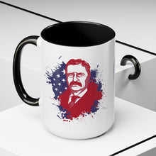 Load image into Gallery viewer, Teddy Roosevelt Black Accent Mug
