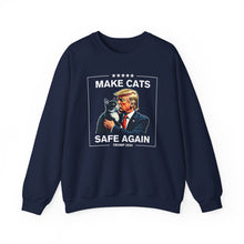 Load image into Gallery viewer, Make Cats Safe Again Unisex Crewneck Sweatshirt
