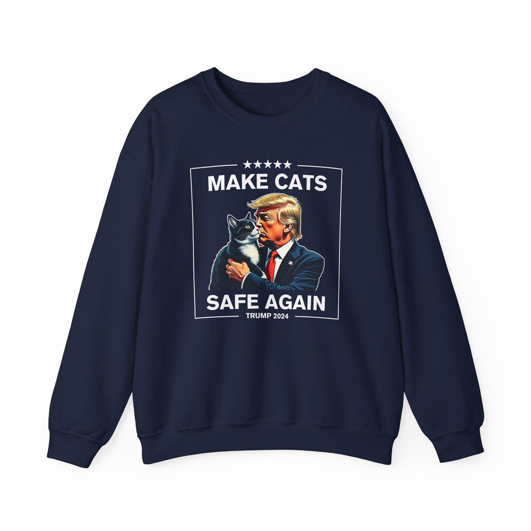 Make Cats Safe Again Unisex Crewneck Sweatshirt