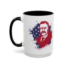 Load image into Gallery viewer, Teddy Roosevelt Black Accent Mug
