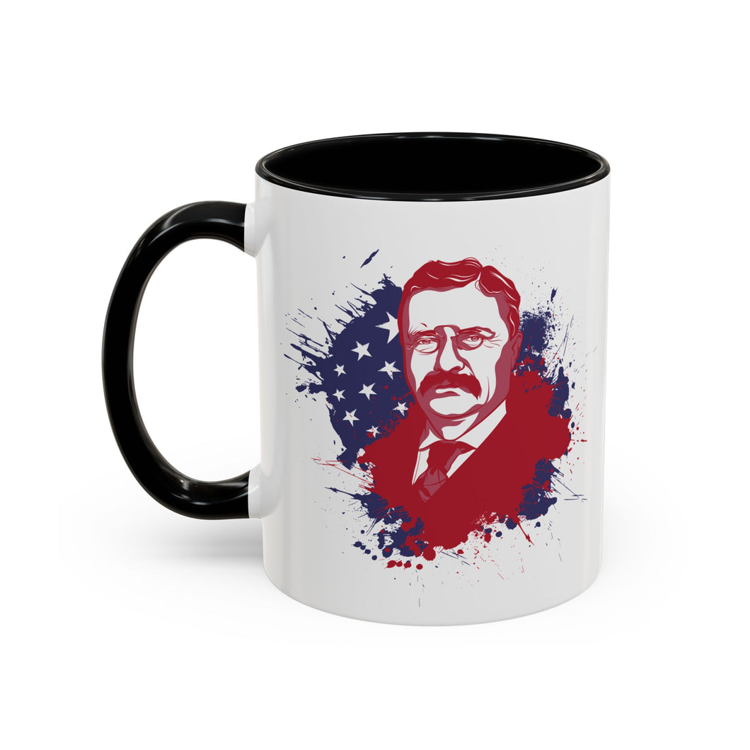 Teddy Roosevelt Black Accent Mug