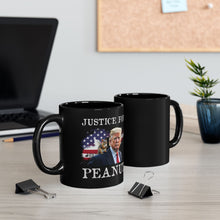 Load image into Gallery viewer, Justice for Peanut Black Ceramic Mug
