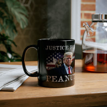 Load image into Gallery viewer, Justice for Peanut Black Ceramic Mug
