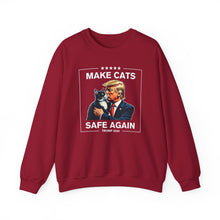 Load image into Gallery viewer, Make Cats Safe Again Unisex Crewneck Sweatshirt
