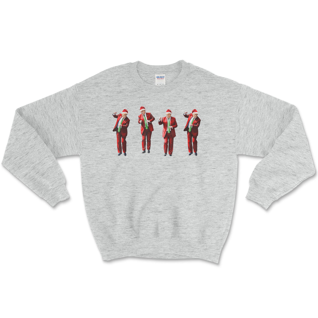 Trump Dancing Santa Unisex Crewneck Sweatshirt