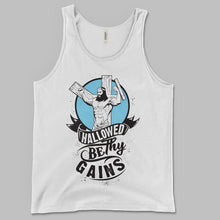 Load image into Gallery viewer, Hallowed Be Thy Gains Unisex Tank
